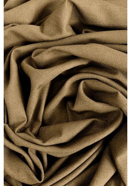 Hardal Şık Doğal Keten Fon Perde - Tek Kanat ve Bağlama Koluyla Beraber fırsatları