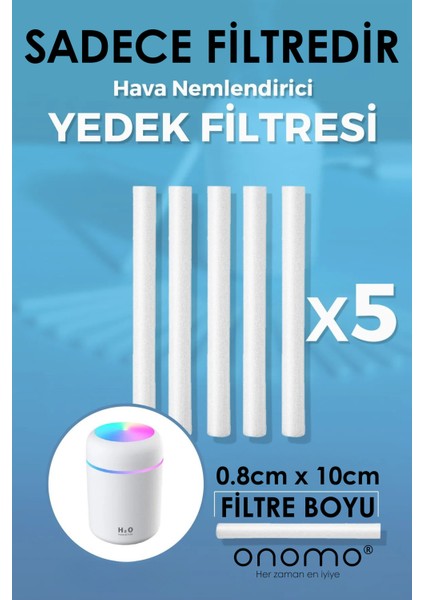 Universal Hava Nemlendirici Buhar Makinesi Filtresi 5 Adet - 0.8cm x 10CM