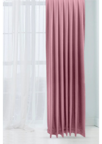 Gül Kurusu Şık Doğal Keten Fon Perde - Tek Kanat ve Bağlama Koluyla Beraber fiyatları