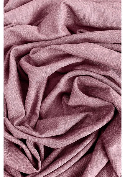 Gül Kurusu Şık Doğal Keten Fon Perde - Tek Kanat ve Bağlama Koluyla Beraber fırsatları