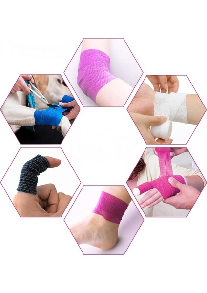 Koban Bandajı - Kendinden Yapışkanlı Bandaj - Coban Bandajı - Elastik Sargı Bandajı - Koban Bandajı 5cmx4.5 M.