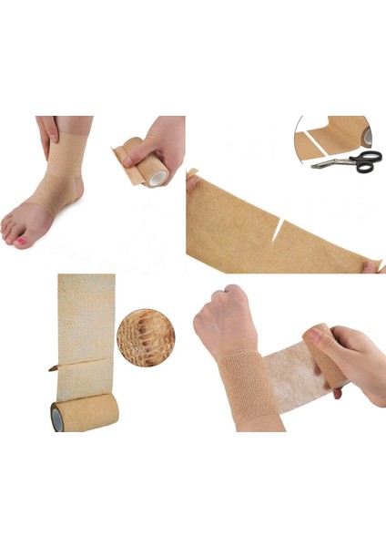 Koban Bandajı - Kendinden Yapışkanlı Bandaj - Coban Bandajı - Elastik Sargı Bandajı - Koban Bandajı 5cmx4.5 M.