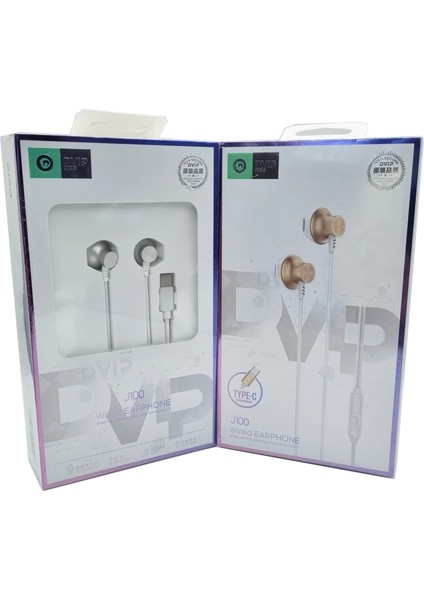 Type-C 'tüm Telefonlara Uyumlu' Mikrofonlu Kulaklık Dvip J100