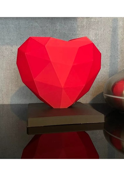 Origami Desenli Kalpli Dekoratif Biblo Masa Dekoru Sevgililer Günü si