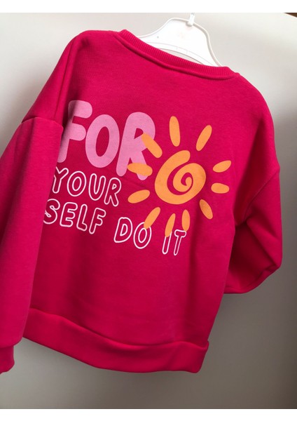 Kız Çocuk Pembe Renkli Cepli Sweat Modeli Kız Çocuk Sweatshirt Modelleri