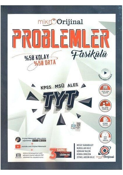 Orijinal Yayınları TYT Problemler Fasikülü Soru Bankası