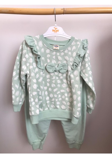 Su Yeşili Kız Çocuk Alt-Üst Ikili Takım Kız Çocuk Eşofman Takımı