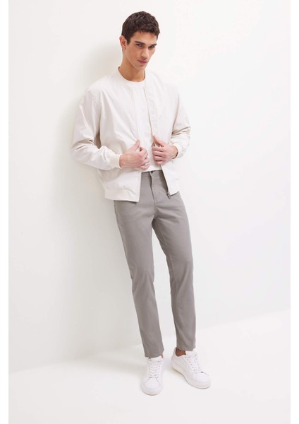 Slim Fit Bomber Mont Ceket Dar Kesim Kolej Yaka Fermuarlı Çift Cepli Mevsimlik Hafif D7319AX25SP fiyatları