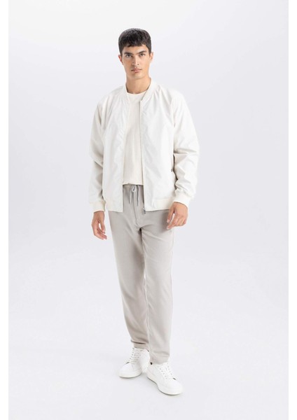 Slim Fit Bomber Mont Ceket Dar Kesim Kolej Yaka Fermuarlı Çift Cepli Mevsimlik Hafif D7319AX25SP indirimleri