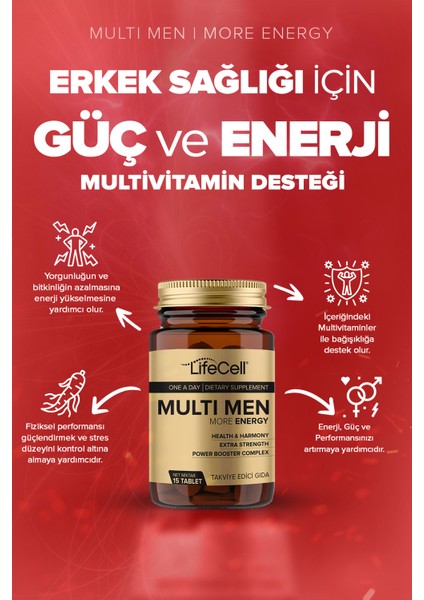 Multi Men Power Booster Complex | More Energy ( Erkeklere Özel Multivitamin Desteği )