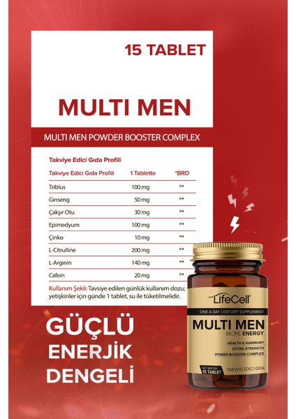 Multi Men Power Booster Complex | More Energy ( Erkeklere Özel Multivitamin Desteği )