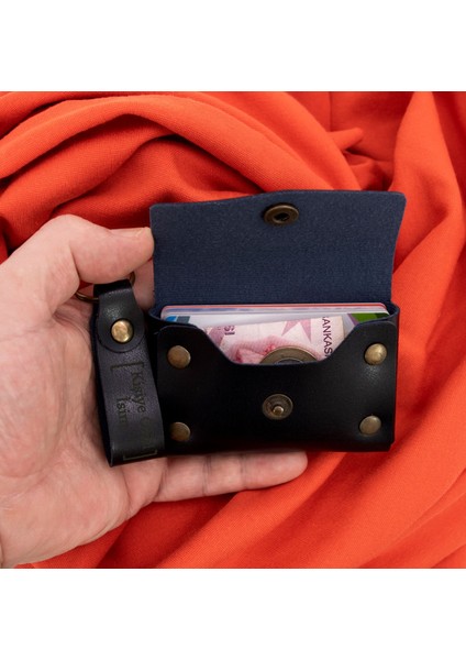 Lacivert Renk Isme Özel Yüksek Kalite Bozuk Para Cüzdanı ve Anahtarlık Seti, Kişisel Aksesuar fiyatları