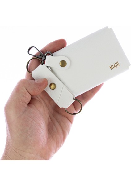 Buz Beyaz Renk Deri Kancalı Bozuk Para Cüzdan Seti, Özel Günler Için En Iyi Hediye fiyatları