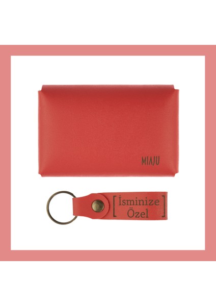 Nar Çiçeği, Isminize Özel Cüzdan ve Anahtarlık Set, Kişisel Hediyelik, Şık Deri Cüzdan Seti fiyatları