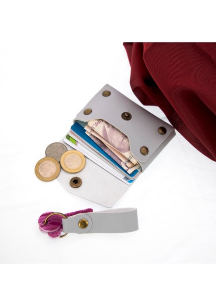 Gri Renk Deri Cüzdan ve Anahtarlık Seti, Yüksek Kalite Hediyelik Ürün Seti modelleri