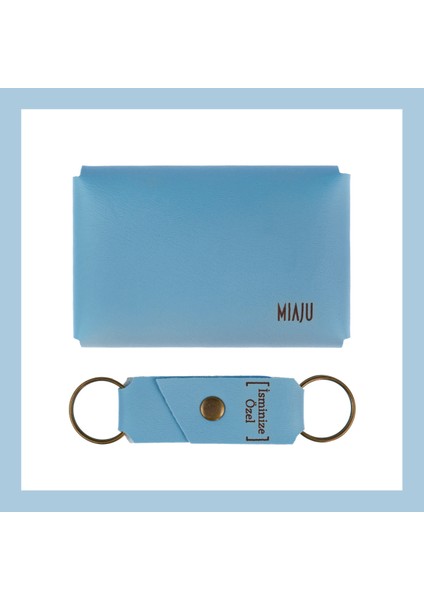 Açık Mavi, Isme Özel Cüzdan ve Anahtarlık Set, Kişisel Hediyelik Şık Deri Cüzdan & Anahtarlık Takım fiyatları