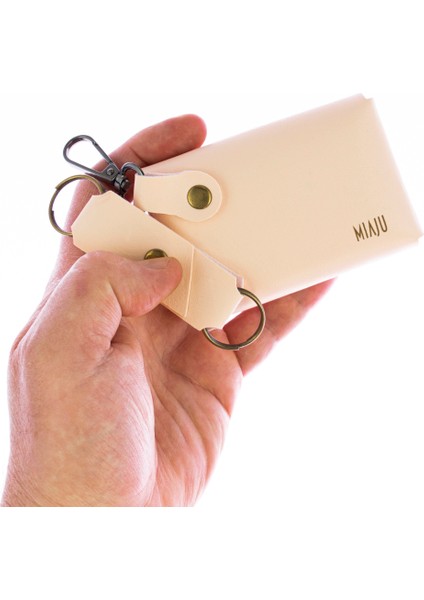 Pudra Renk Deri Kancalı Bozuk Para Cüzdan Seti, Özel Günler Için En Iyi Hediye fiyatları