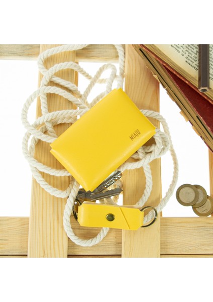 Sarı Renk Deri Cüzdan ve Anahtarlık Takımı, Yüksek Kalite Aksesuar modelleri