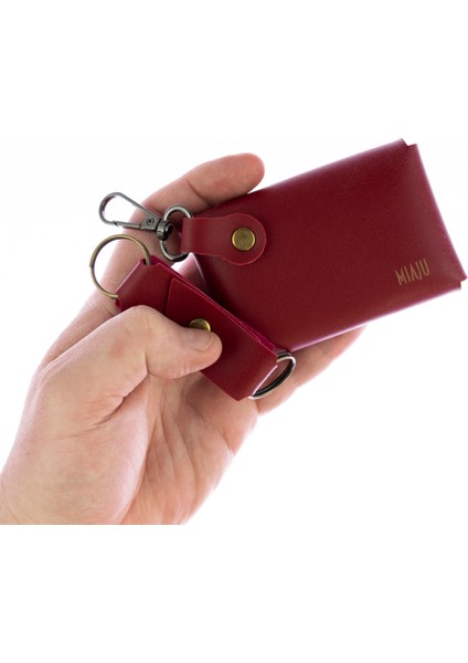 Bordo Renk Deri Kancalı Bozuk Para Cüzdan Seti, Özel Günler Için En Iyi Hediye fiyatları