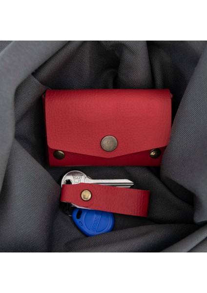 Kırmızı Renk Deri Cüzdan ve Anahtarlık Seti, Yüksek Kalite Hediyelik Ürün Seti modelleri