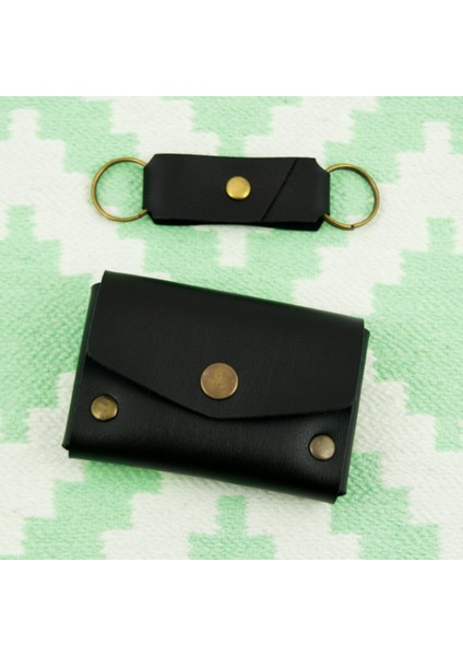 Siyah Renk Deri Cüzdan ve Anahtarlık Takımı, Yüksek Kalite Aksesuar fırsatları