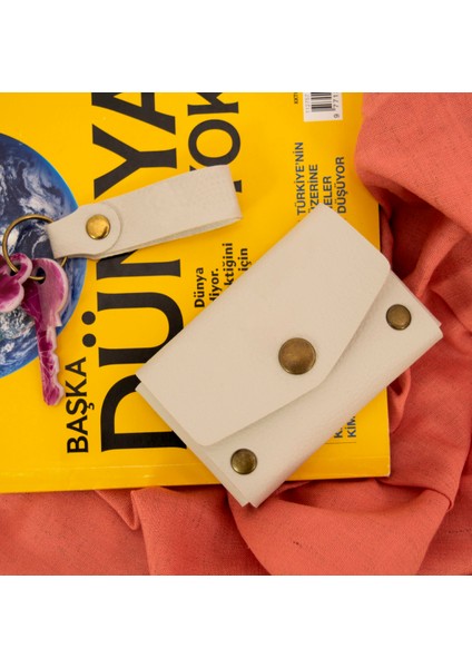 Taş Renk Deri Cüzdan ve Anahtarlık Seti, Yüksek Kalite Hediyelik Ürün Seti fırsatları