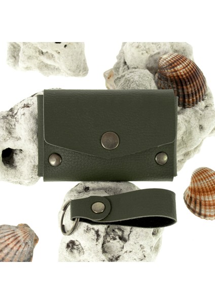 Yeşil Renk Deri Cüzdan ve Anahtarlık Seti, Yüksek Kalite Hediyelik Ürün Seti modelleri