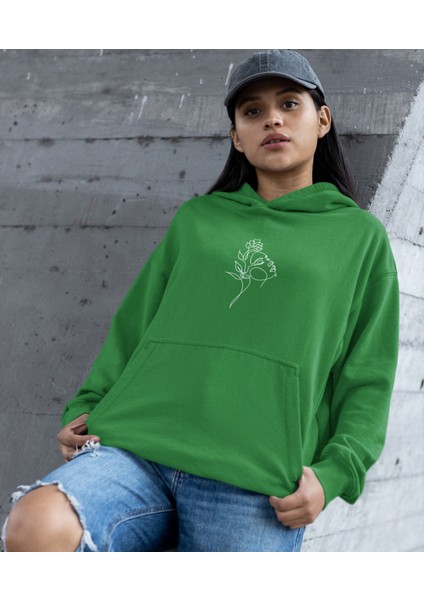 Boyacı Panda Küçük Ön Baskılı Sweatshirt Kadın