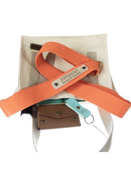 Mercan Renk, Kişiye Özel Sanatçılar Için Renkli ve Şık Çanta ASKISI,120 cm Tasarım Hediyelik fırsatları