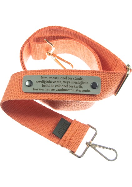 Mercan Renk, Müdürler Için Isminize Özel Şık ve Modern Çanta Omuz Askısı, 120 cm Benzersiz Hediyelik fırsatları