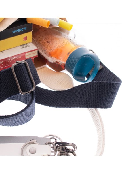 Lacivert Renk, 185 cm Uzunlukta, Siyah Metal Aksesuarlı, Omuz Askısı, Laptop Çantaya Uygun Kayış modelleri