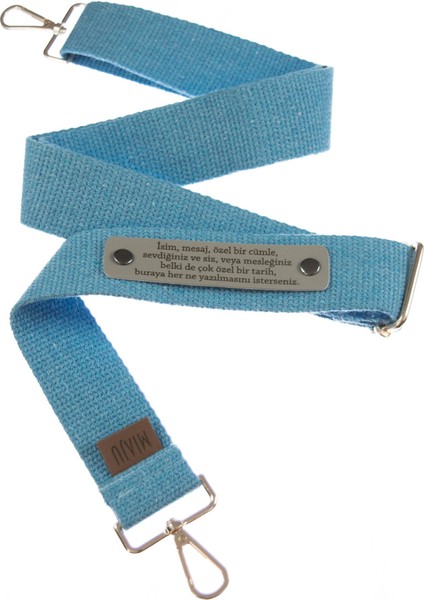Mavi Renk, Kişiye Özel Tasarımı Ile Çanta Omuz Askısı, 160 cm Hediyelik Yedek Kayış