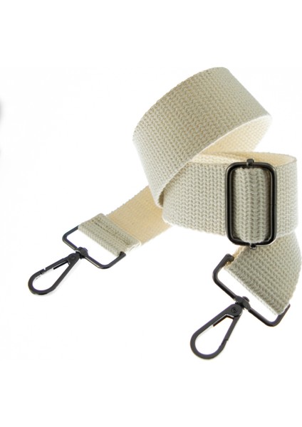 Krem Renk, 145 cm Uzunlukta, Siyah Metal Aksesuarlı, Omuz Askısı, Çantalar Için Taşıma Kayışı fırsatları