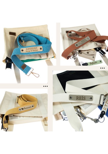 Krem Renk, Kişiye Özel, Crossbody Çanta Askısı, Ayar Tokalı Pamuklu, 140 cm Uzun Çanta Kayışı indirimleri