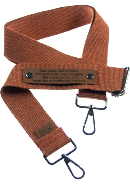 Kiremit Renk, Avukatlar Için Hediye Kişiselleştirilmiş Şık Çanta Kayışı, 140 cm Kişiye Özel Seçenek