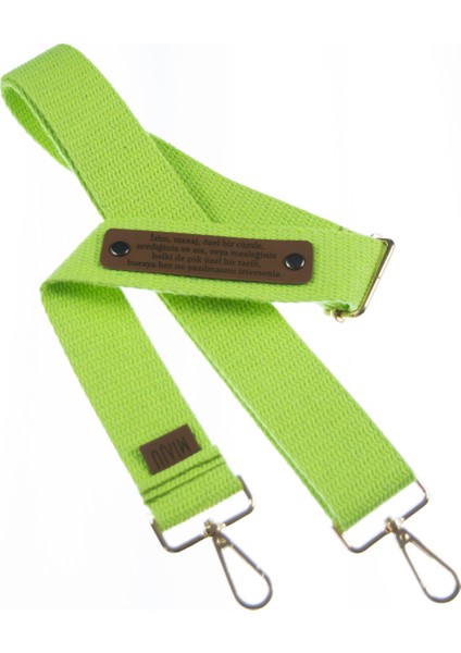 Neon Yeşil Renk, Tiyatrocular Için Kişiye Özel Şık, 140 cm Çanta Omuz Askısı, Kişisel Hediyelik