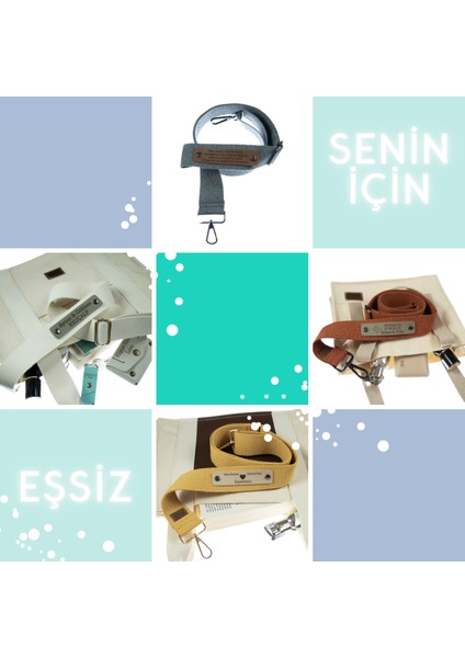 Mavi Renk, Anneler Için Özel Hediye Tasarımı, Şık 140 cm Çanta Omuz Askısı, Isme Özel Tasarım