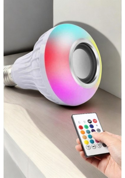 Kablosuz Bluetooth Hoparlör LED Lamba