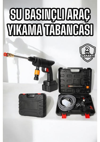 Yeni Nesil Araç Yıkama Şarjlı Tabancası Basınçlı Su Hazneli