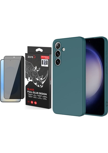 Sasmung Galaxy S25 Plus Kılıf Zore Mara Lansman Kapak + Premium Privacy Temperli Cam Ekran Koruyucu
