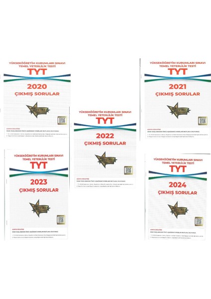 2020 - 2021 - 2022 - 2023 - 2024 Çıkmış Sorular Seti 5 Kitap