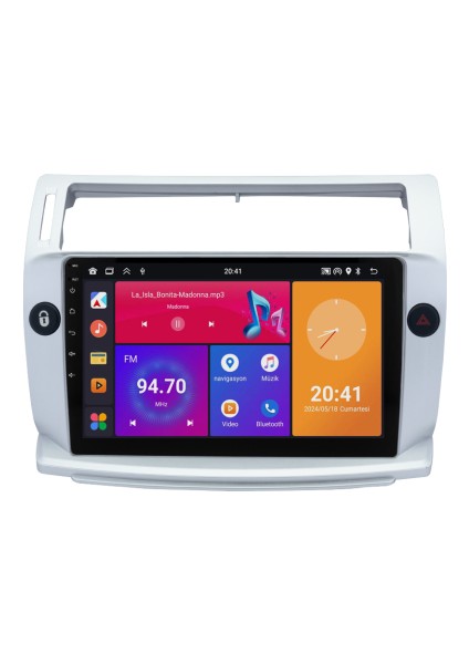 Citroen C4 Android Multimedya Sistemi (2005-2011) 8+128 GB
