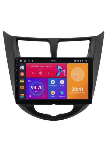 Hyundai Accent Blue Android Multimedya Sistemi (2011-2017) 8+128 GB