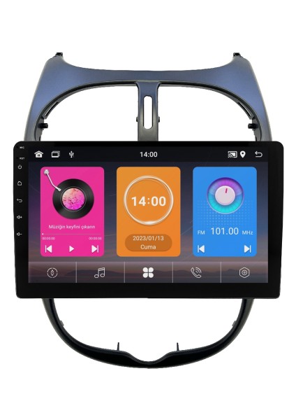 Peugeot 206 Android Multimedya Sistemi (2006-2011) NV8128