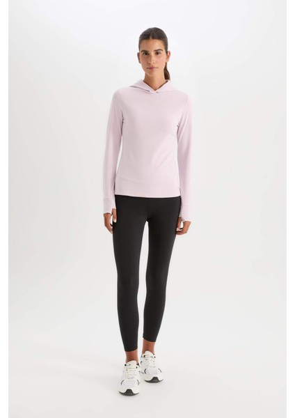 Fit Slim Fit Dar Kesim Kapüşonlu Sporcu Uzun Kollu Tişört D0637AX24AU fiyatları