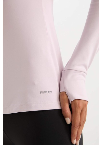 Fit Slim Fit Dar Kesim Kapüşonlu Sporcu Uzun Kollu Tişört D0637AX24AU fırsatları