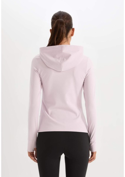 Fit Slim Fit Dar Kesim Kapüşonlu Sporcu Uzun Kollu Tişört D0637AX24AU indirimleri