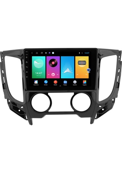 Mitsubishi L200 Android Multimedya (2015-2019) Manuel Klima 8+128 GB 4K OLED