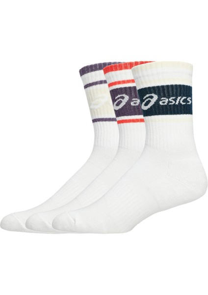 3 Pack Asics Logo Crew Sock Unisex Beyaz Çorap 3033B879-100 fiyatları