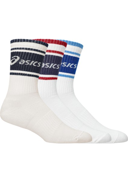 3 Pack Asics Logo Crew Sock Unisex Krem Çorap 3033B879-200
